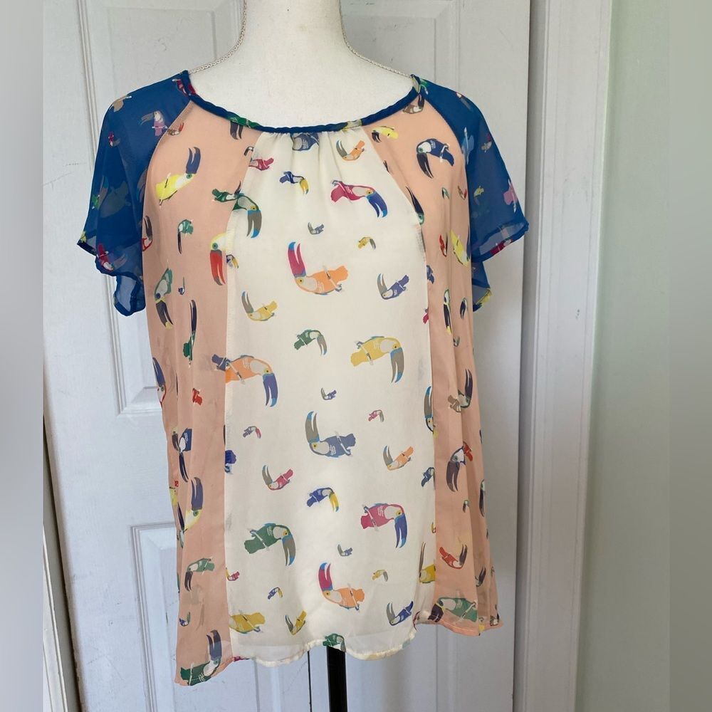 Toucan Patterned Blouse
